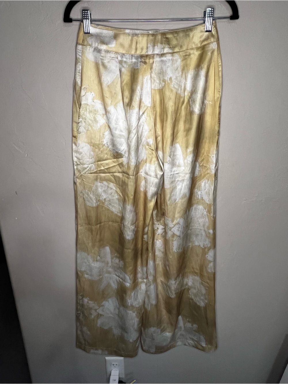 Commense NWT Semi Sheer Golden Romance Floral Print Wide Leg Palazzo Pants - Picture 7 of 12